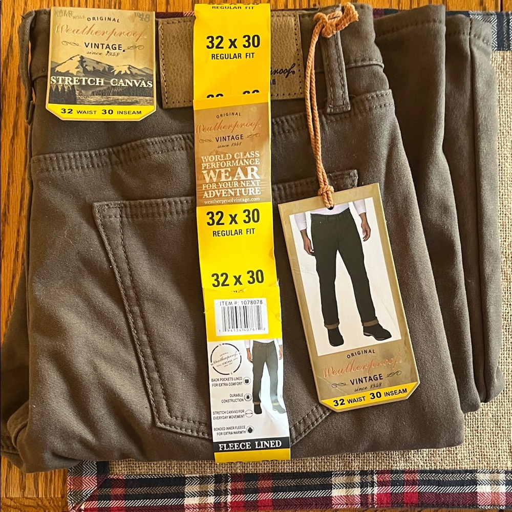 Wrangler Vintage Stretch Canvas Pants - Brown